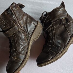 Womens Born Brown Leather Boots 7.5